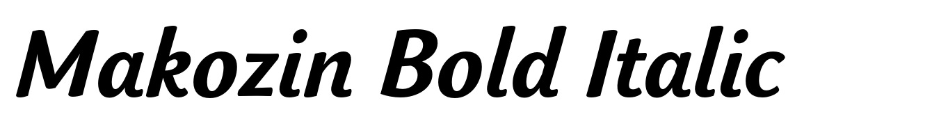 Makozin Bold Italic